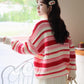 Strawberry Cheesecake Stripe Sweater (Pink/Cream)