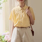 Gingham Plaid Blouse (Yellow)