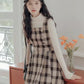 Academia Plaid Pinafore Dress (Khaki)