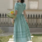 Midsummer Blues Midi Dress (Teal)