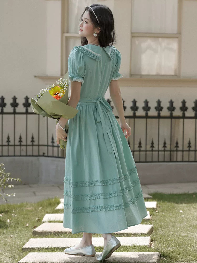 Midsummer Blues Midi Dress (Teal)
