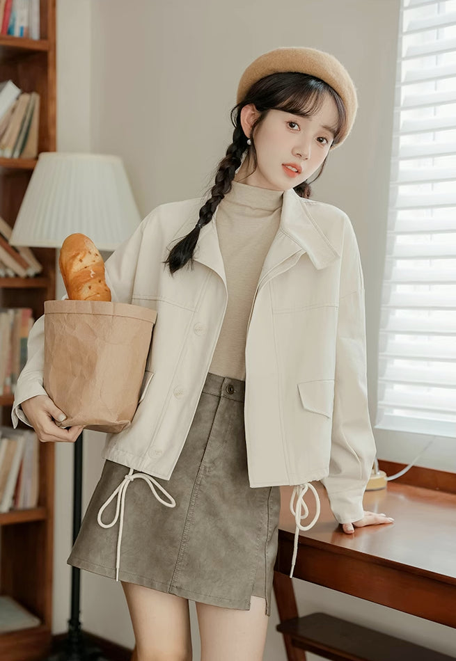 Cropped Worker Utlity Jacket (2 Colors)