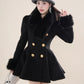 Fuzzy Mini Coat Dress (Black)