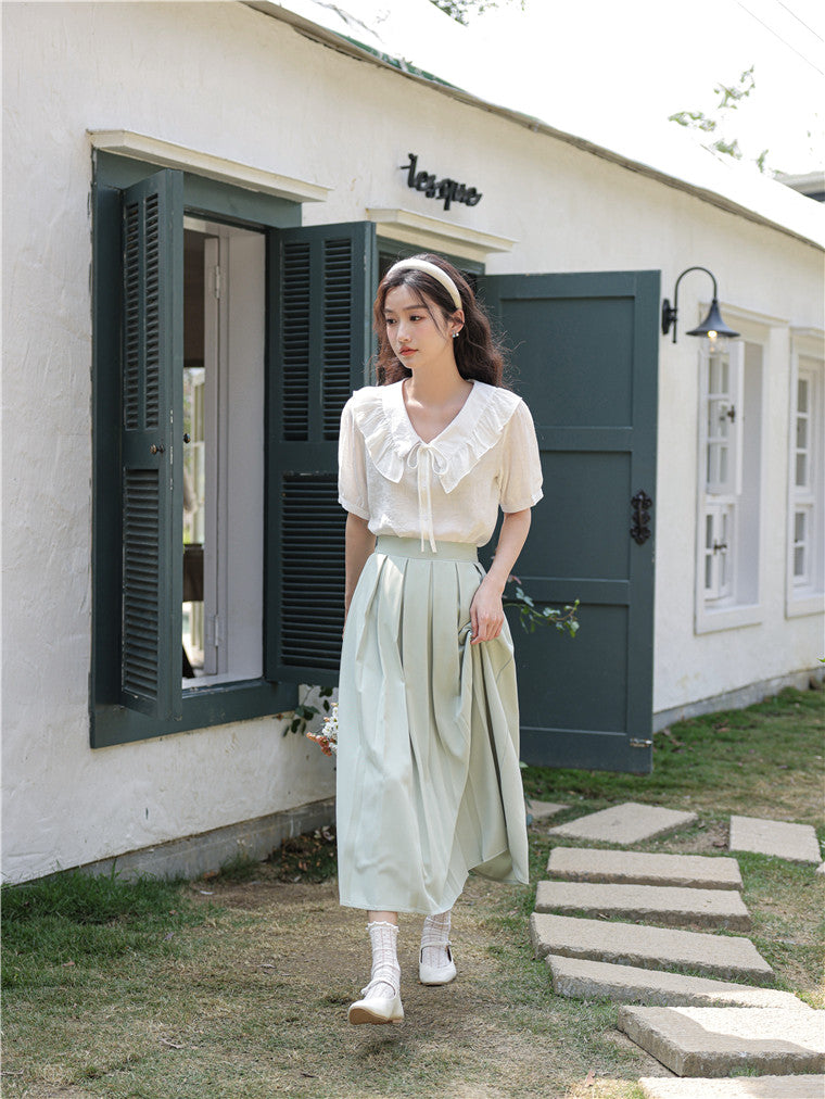 Spring Pleated Midi Skirt (4 Colors)