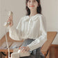 Ruffled Peter Pan Collar Blouse (White)