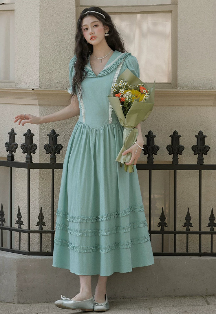 Midsummer Blues Midi Dress (Teal)