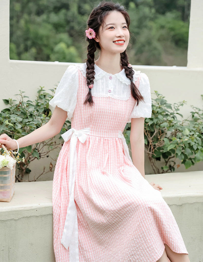 Gingham Picnic Twofer Dress (3 Colors)