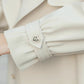 Heart Button Trench Coat (Off-White)