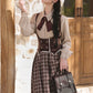 Mocca Plaid Suspender Skirt (Brown)