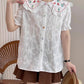 Butterfly Garden Embroidered Blouse (2 Colors)