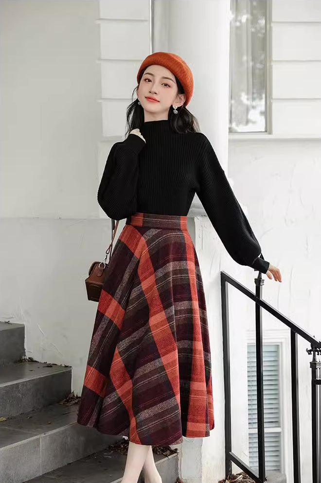 Pumpkin Jack Sweater & Skirt Set (Black/Orange)