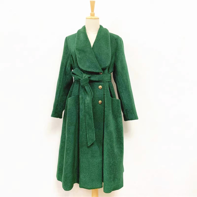 Emerald Wishes Fuzzy Coat (Green)
