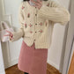 Rose Pom Pom Cardigan (3 Colors)