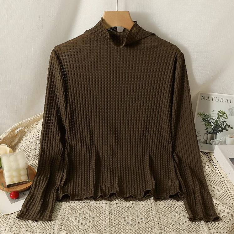 Waffle Crepe Layering Shirt (5 Colors)