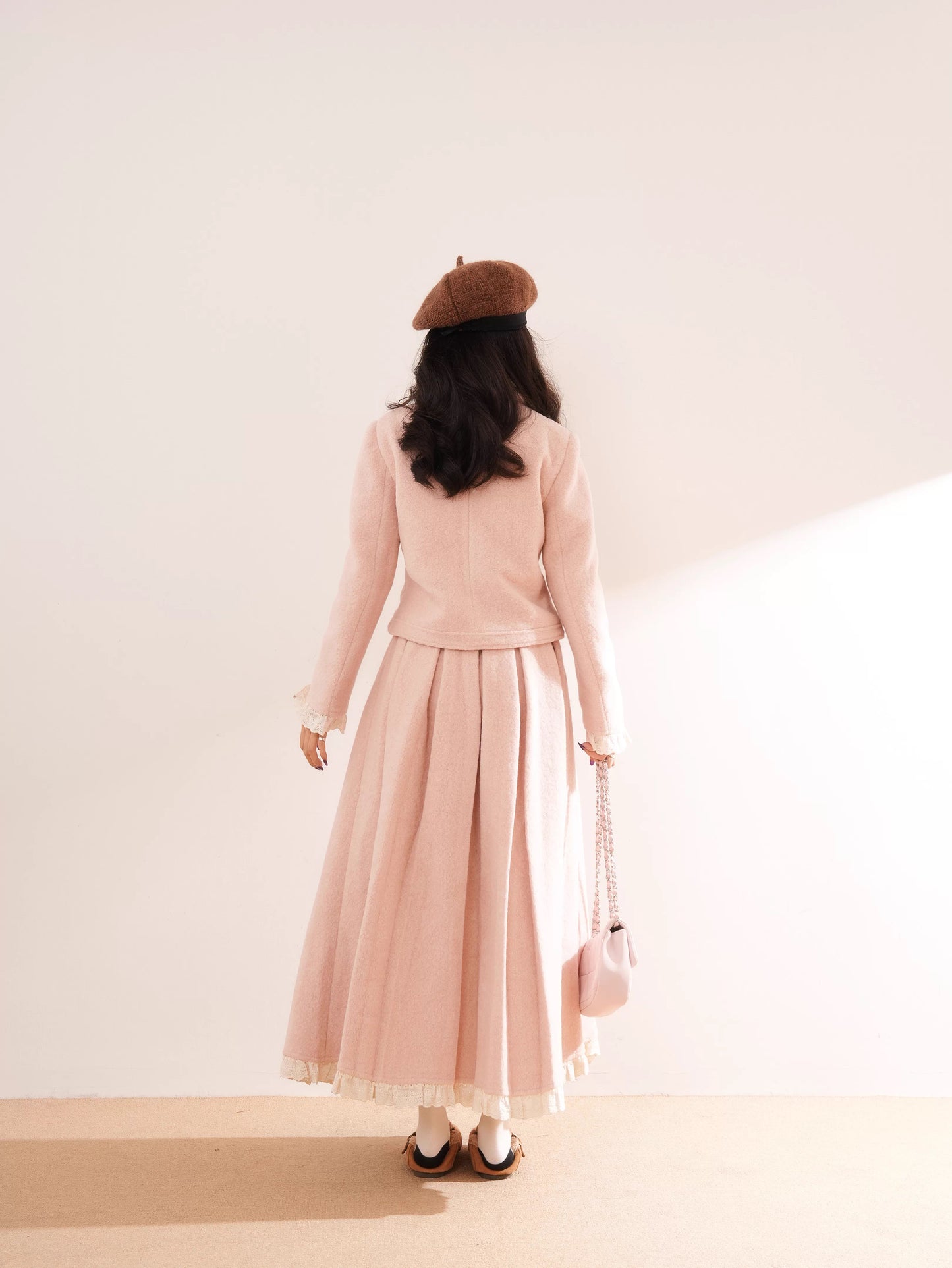 Sweet Bow Jacket & Skirt Set (Pink)
