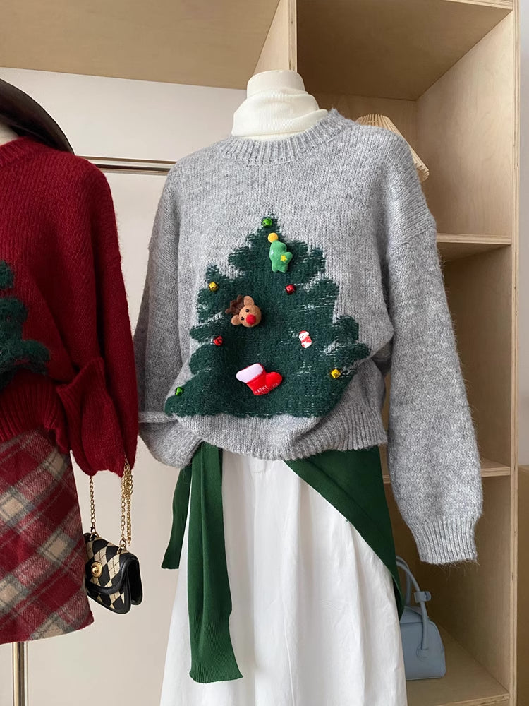 Christmas Tree Charms Sweater (3 Colors)