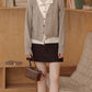 Faux Layered Cardigan (Khaki)