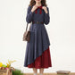 Poison Apple Midi Dress (Blue/Red)