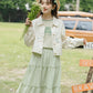 Flowers In The Wind Denim Jacket (Cream)
