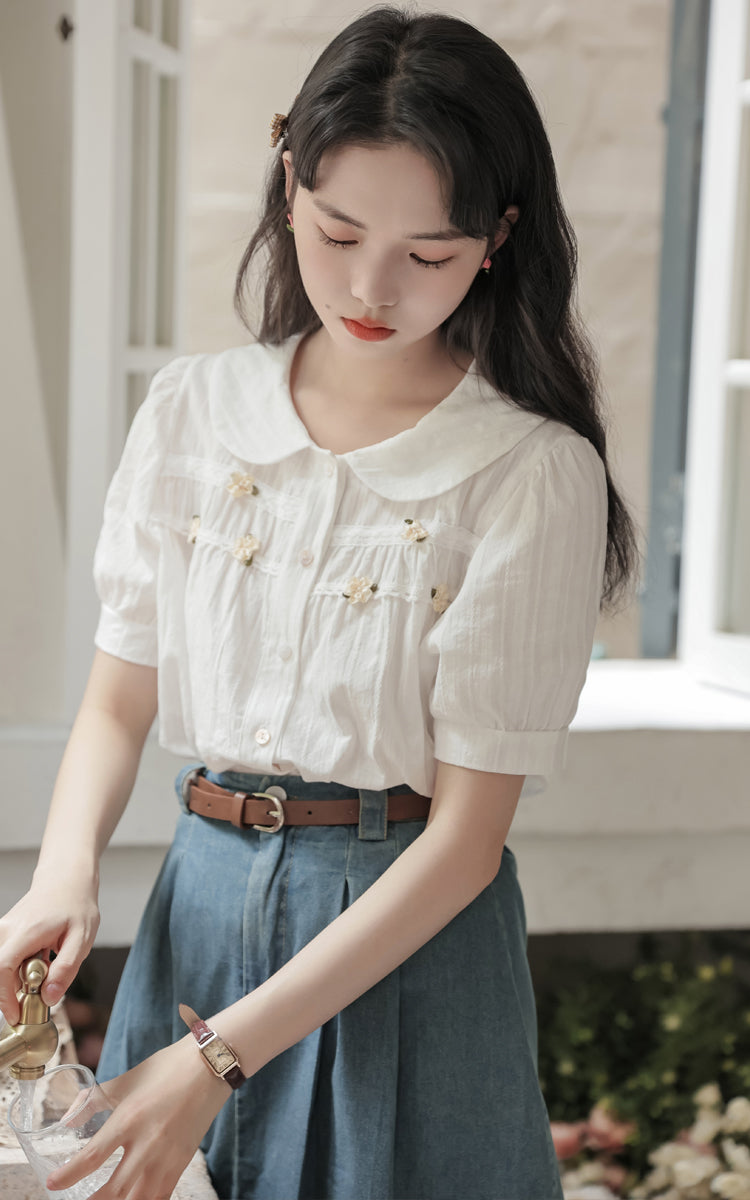 Little Flower Blouse (White)