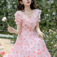 Strawberry Girl Midi Dress (Pink)