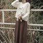 Waffle Knit Flower Sweater (2 Colors)