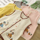 Garden Sisters Embroidered Button Vest (4 Colors)