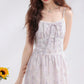 Iris Floral Lace Midi Cami Dress & Cardigan (Purple)