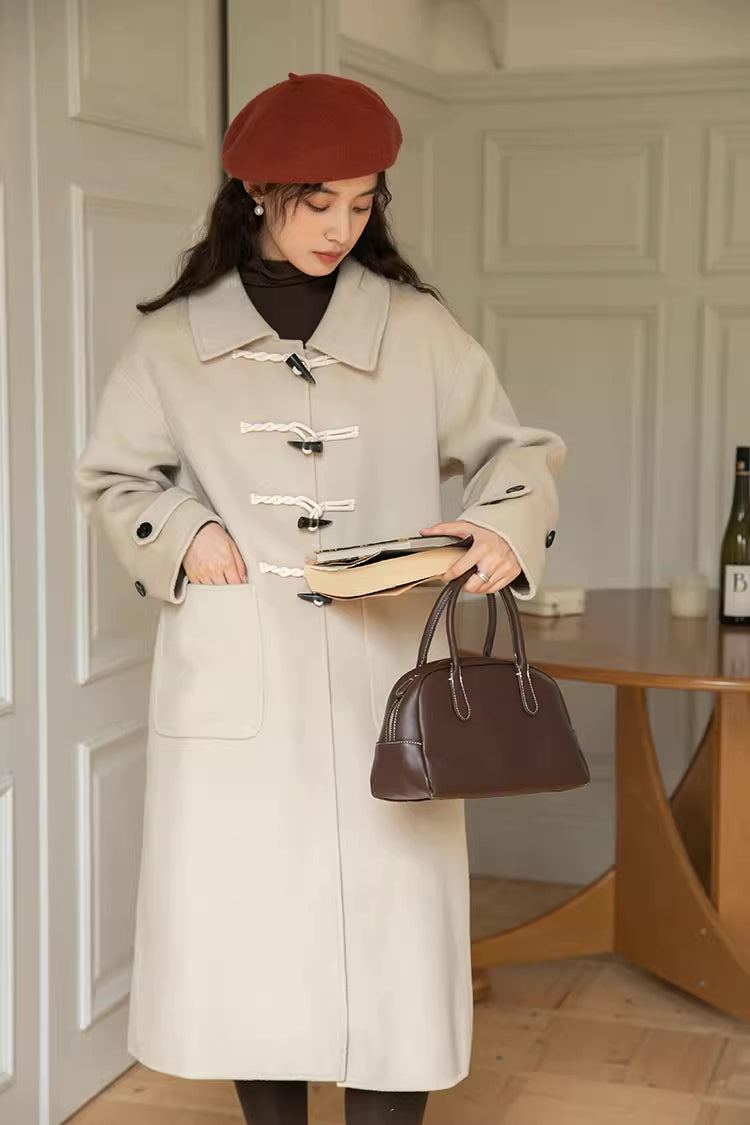 Basic Toggle Button Midi Coat (2 Colors)