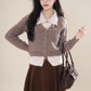 Faux Layered Cardigan (Khaki)
