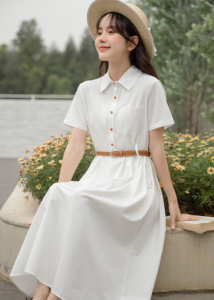 Beach House Shirt Dress (2 Colors) Green / M