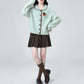 Peppermint Mocha Collared Cardigan (Mint)