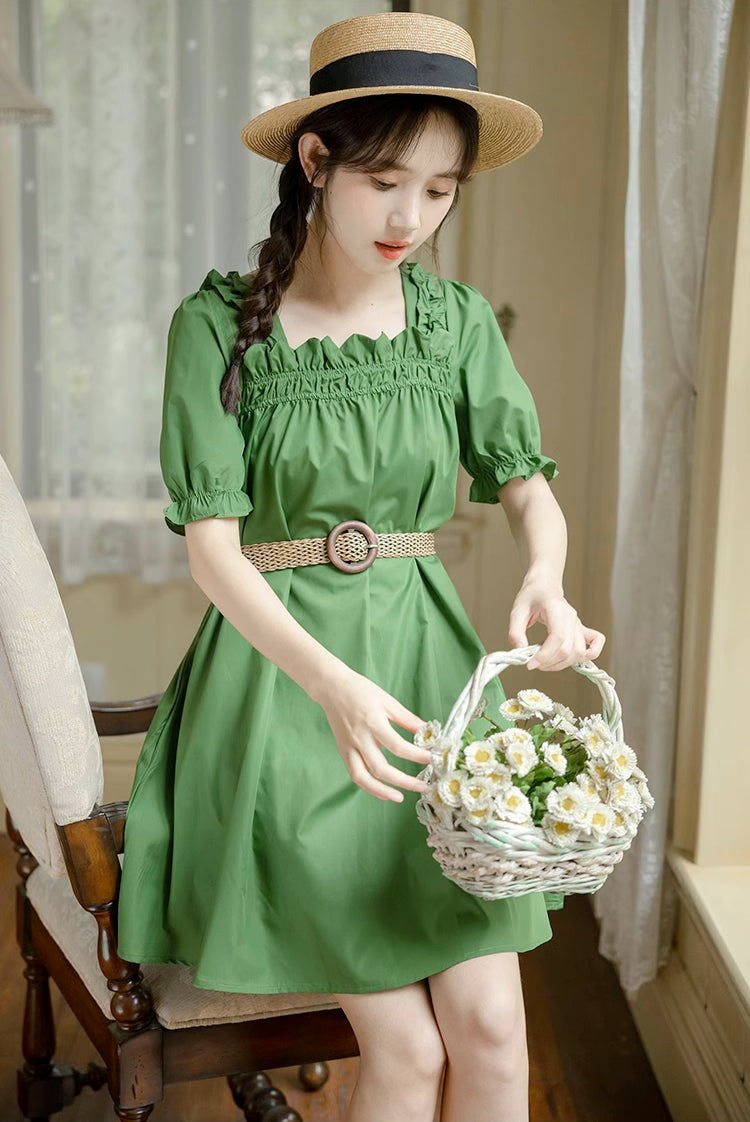 Forest Fairy Shift Dress (Green)