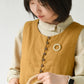 Looped Up Button Vest (Mustard Yellow)