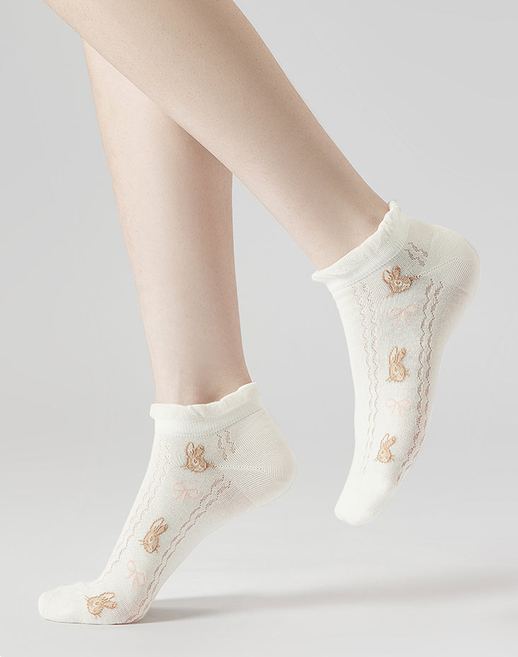 Spring Peter Rabbit Ankle Socks Set (Pink)