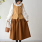 Looped Up Button Vest (Mustard Yellow)