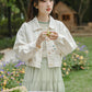 Flowers In The Wind Denim Jacket (Cream)
