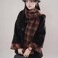 Bookshop Plaid Toggle Jacket & Skirt Set (Black)