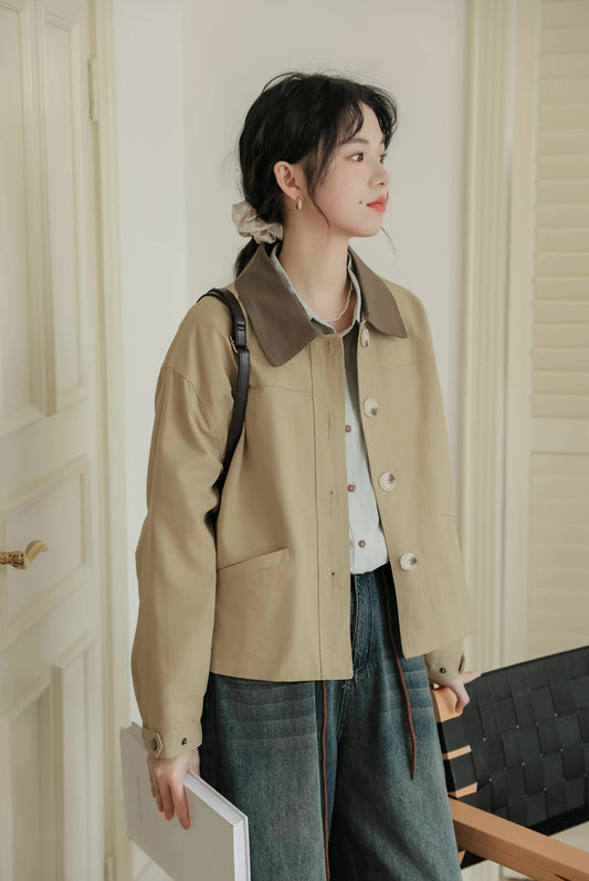 Boyfriend Utility Jacket (Khaki)