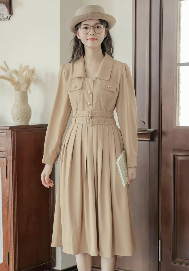 Detective Trench Dress (Khaki)