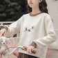 Waffle Knit Flower Sweater (2 Colors)