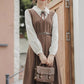 Basic Twofer Pinafore Dress (Brown)