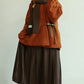 Fruity Fuzz Cross Collar Jacket & Mamianqun Set (2 Colors)