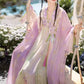 Wisteria Qixiong Ruqun Set (Green/Purple)