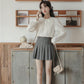 Ruffled Peter Pan Collar Blouse (White)