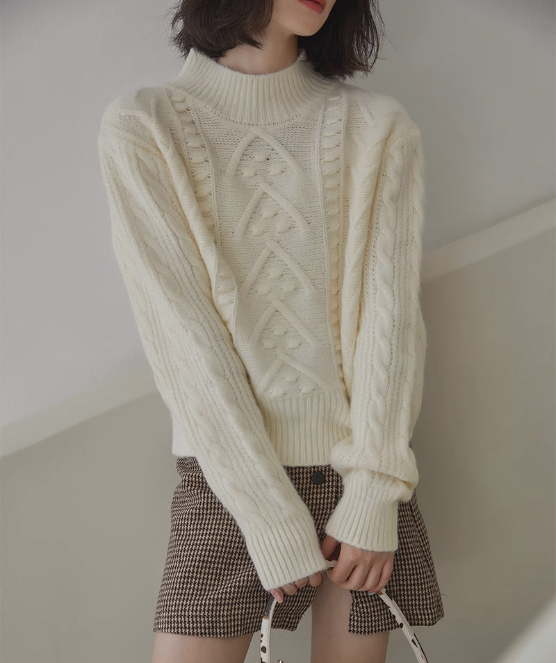 Arrowhead Mock Neck Sweater (4 Colors)