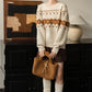 Cinnamon Fair Isle Sweater (Cream)