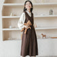 Basic Corduroy Pinafore (Brown)