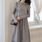Sesame Sweater Dress & Capelet (Gray)