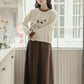 Waffle Knit Flower Sweater (2 Colors)